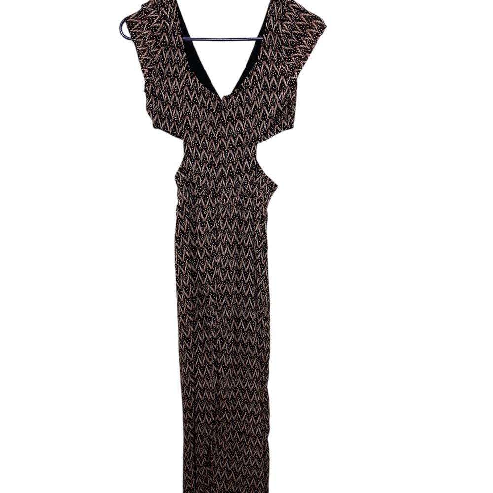 EUC Hollister Black and Pink Patterned Dress